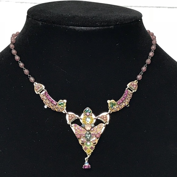 Vintage Ayala Bar Colorful Purple Necklace - Picture 1 of 8